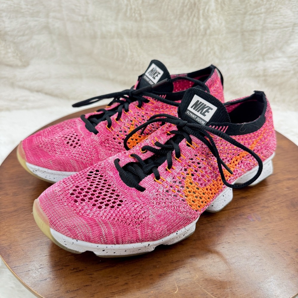 Nike Flyknit Zoom Agility Pink Pow Running Shoes Women's Size 7